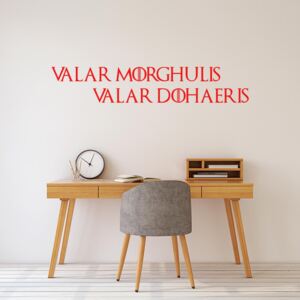 GLIX Game of Thrones Valar Morghulis - autocolant de perete Rosu 60x10 cm