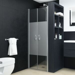 Uși cabină de duș, jumătate mat, 75x185 cm, ESG