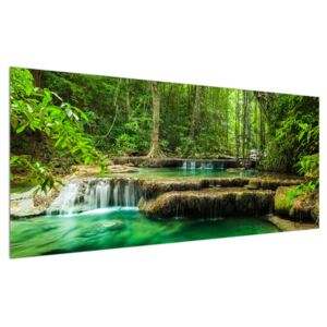 Tablou cu râu de pădure cristalin (Modern tablou, K011187K12050)