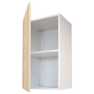 Cabinet suspendat bucatarie, 40x30x50 cm, PAL Alb/Stejar
