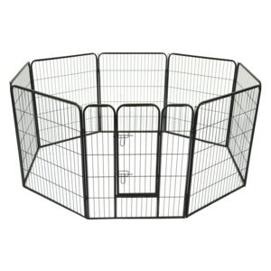 PawHut Gard Modular pentru Animale Câini Pisici Pui Rozătoare 8 Bucăți 80x100cm