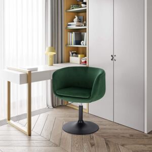 SCA218 - Scaun tapitat Verde catifelat pentru masa toaleta, birou, bar, lounge, inaltime reglabila