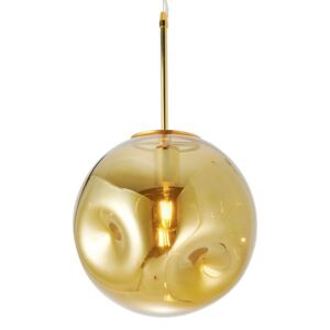 Lustră cu abajur din sticlă suflată Leitmotiv Pendulum, auriu