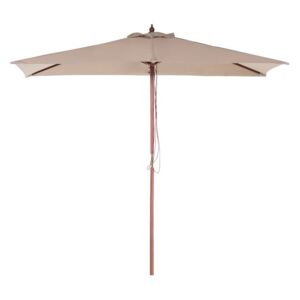 Zondo Umbrelă de grădină 144 cm FLAME (lemn) (bej nisipiu)