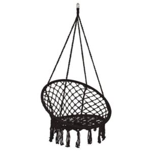 Leagan tip scaun, negru, max 150 kg, 79x80x120 cm, Springos