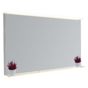Oglindă modernă pentru baie 60x100 cm incl. LED cu dimmer tactil și raft - Miral