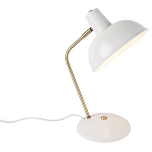 Lampă de masă retro albă cu bronz - Milou
