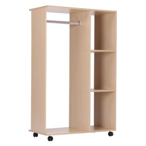 Homcom Dulap Deschis cu Cuier si 3 Rafturi 80 x 40 x 128cm