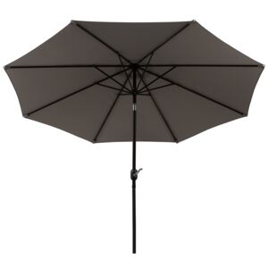 Outsunny Umbrela de Soare pentru Plaja sau Gradina Impermeabila din Otel Gri Φ3x2.45m