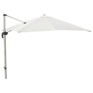 Outsunny Umbrela de Gradina rotativa 360° cu structura de aluminiu si protectie UV, Alb