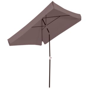 Outsunny Umbrela patrata de Extern rezistenta la razele UV 200x200cm, Cafea