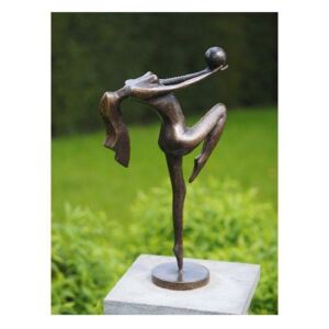 Statuie de bronz moderna Lady playing ball 43x11x24 cm