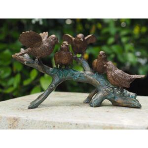 Statuie de bronz moderna Birds on branch 19x19x29 cm