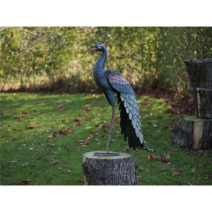 Figurina metal Peacock upright