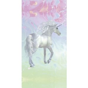 Prosop de plajă cu imprimeu Good Morning Unicorn, 75 x 150 cm