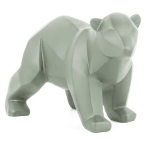 Statuetă PT LIVING Origami Bear, înălțime 11 cm, verde mentol mat