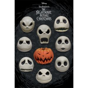 Poster Nightmare Before Christmas - Many Faces of Jack, (61 x 91.5 cm)