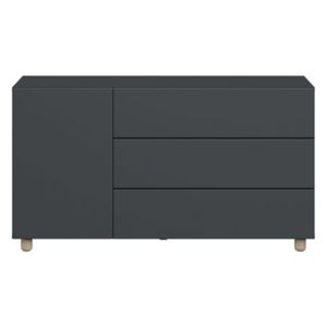 Comoda Modai KOM1D3S/A negru antracit, 120x65.5x42 cm