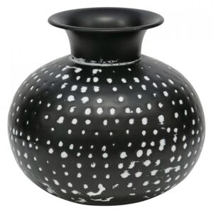 Vaza neagra din fier 23 cm Emori