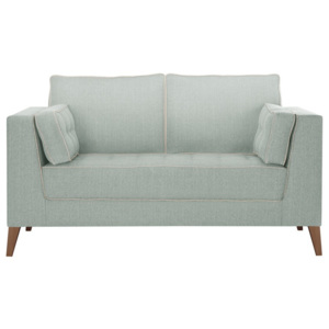 Canapea cu 2 locuri cu detalii crem Stella Cadente Maison Atalaia Mint, albastru deschis