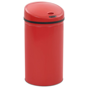 Coș de gunoi cu senzor, 42 L, roșu