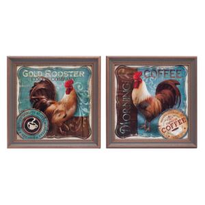 Set de 2 tablouri cu ramă Antic Line Country Coffee