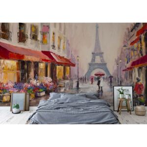 Fototapet - Paris Art Painting Vliesová tapeta - 416x254 cm