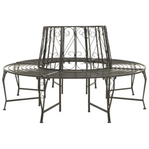 Bancă de copac pentru grădină, 160 cm, oțel