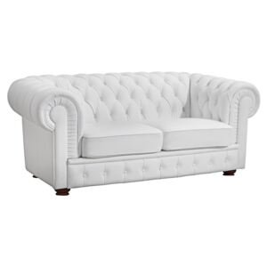 Canapea cu 2 locuri din piele Max Winzer Bridgeport, alb