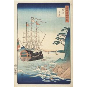 Seashore in Taishū from the Series One Hundred Views of Celebrated Places in Various Provinces, c.1850 Reproducere, Ando or Utagawa Hiroshige