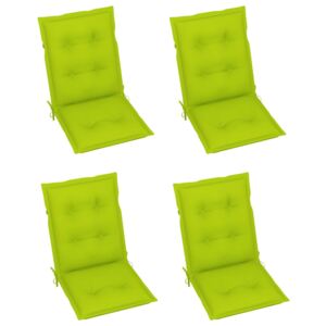 Perne pentru scaun de grădină, 4 buc., verde crud, 100x50x7 cm