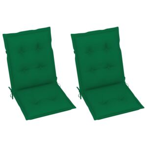 Perne pentru scaun de grădină, 2 buc., verde, 100x50x7 cm