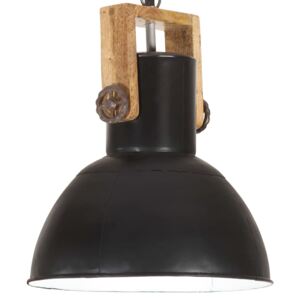 Lampă suspendată industrială, 25 W, negru, 32 cm, mango E27, rotund