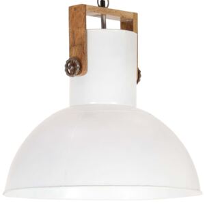 Lampă suspendată industrială, 25 W, alb, 52 cm, mango E27, rotund