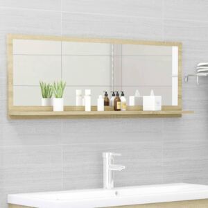 Oglindă de baie, stejar sonoma, 100 x 10,5 x 37 cm, PAL