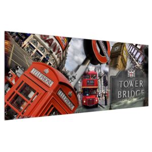 Tablou compus - icoanele Londrei (Modern tablou, K010737K12050)