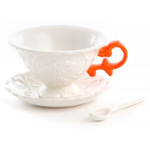 Set din portelan alb pentru ceai cu ø13cm I-Wares Orange Seletti