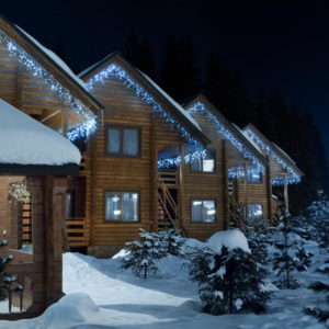 Blumfeldt ICICLE 480-WW LED-uri, lumini de Crăciun, țurțuri, 24 m, 480 de lumini LED-uri, culoare albă rece