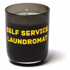 Lumanare pahar negru Ø6,5x7,5 cm Self Service Laundromat Seletti