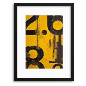Imagine în cadru - Industrial Textures I, Yellow & Black 30x40 cm