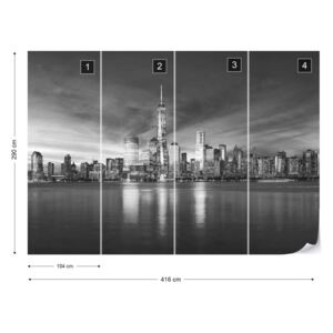 Fototapet - New York City Sunrise in Black & White Tapet nețesute - 416x290 cm