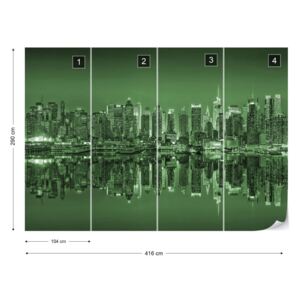 Fototapet - New York Reflections in Green Tapet nețesute - 416x290 cm