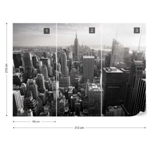 Fototapet - Empire State View in Black & White Tapet nețesute - 312x219 cm