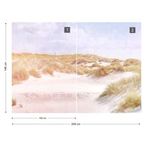 Fototapet - Dune Paradise Faded Vintage Tapet nețesute - 208x146 cm