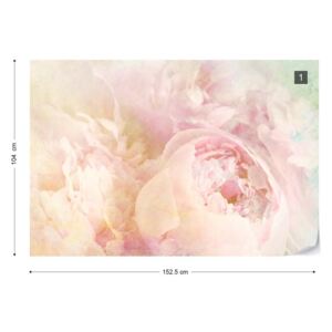 Fototapet - Beautiful Blooms Faded Vintage Tapet nețesute - 152,5x104 cm