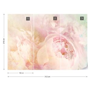 Fototapet - Beautiful Blooms Faded Vintage Tapet nețesute - 312x219 cm