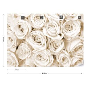 Fototapet - Rose Bouquet Sepia Tapet nețesute - 416x290 cm