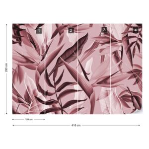 Fototapet - Tropicalia Pink Tapet nețesute - 416x290 cm
