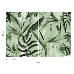 Fototapet - Tropicalia Green Tapet nețesute - 416x290 cm