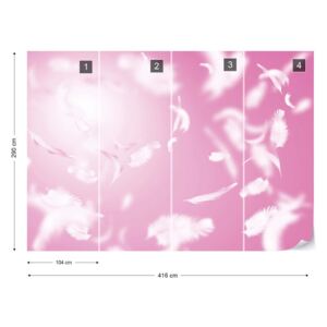 Fototapet - Floating in Pink Tapet nețesute - 416x290 cm